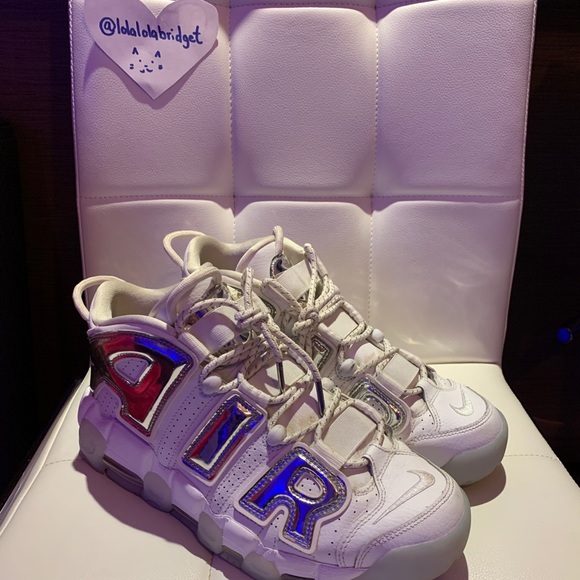 Nike Air More Uptempo Chrome White, size 10 - Picture 2 of 4